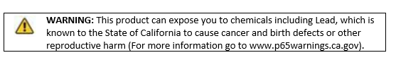 CA Prop65 Warning